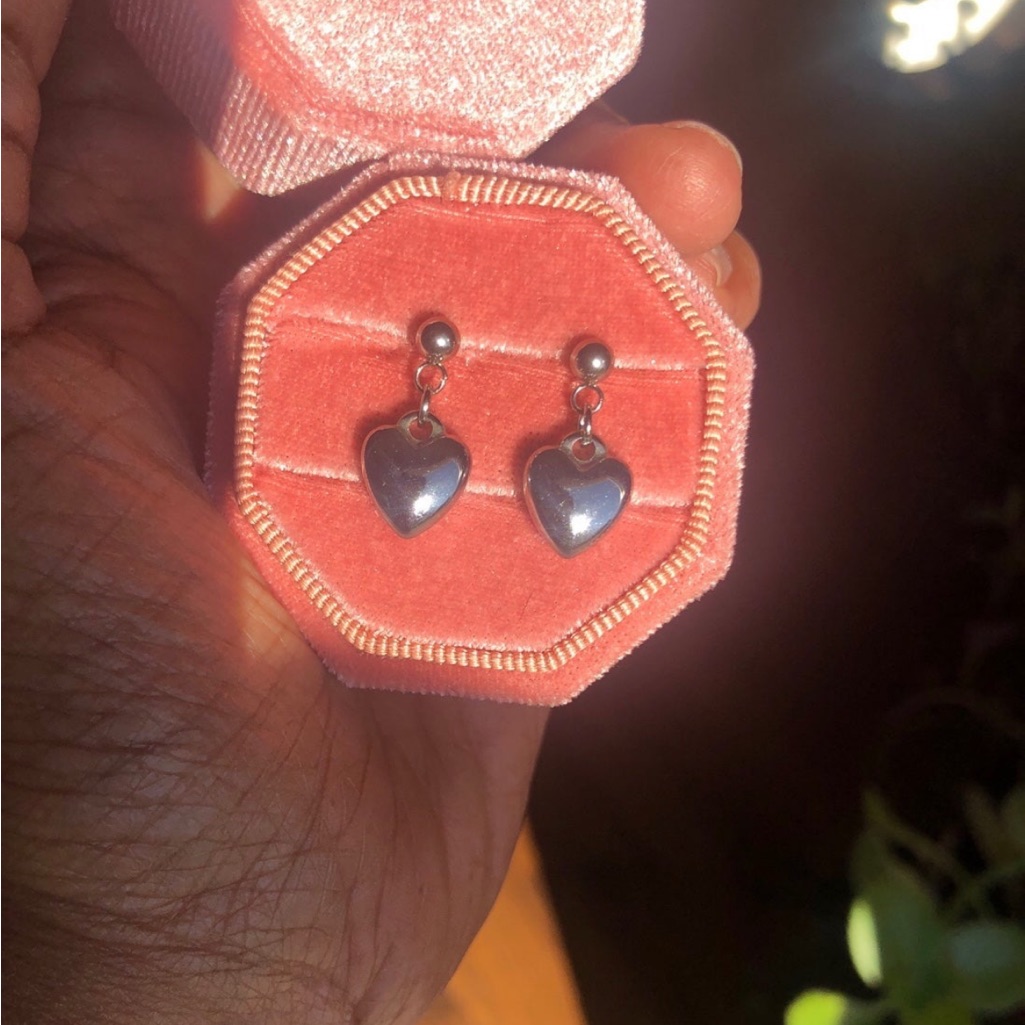 Pure Silver Heart Earrings